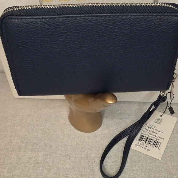 London Fog Navy Clutch Wristlet - Picture 5 of 7